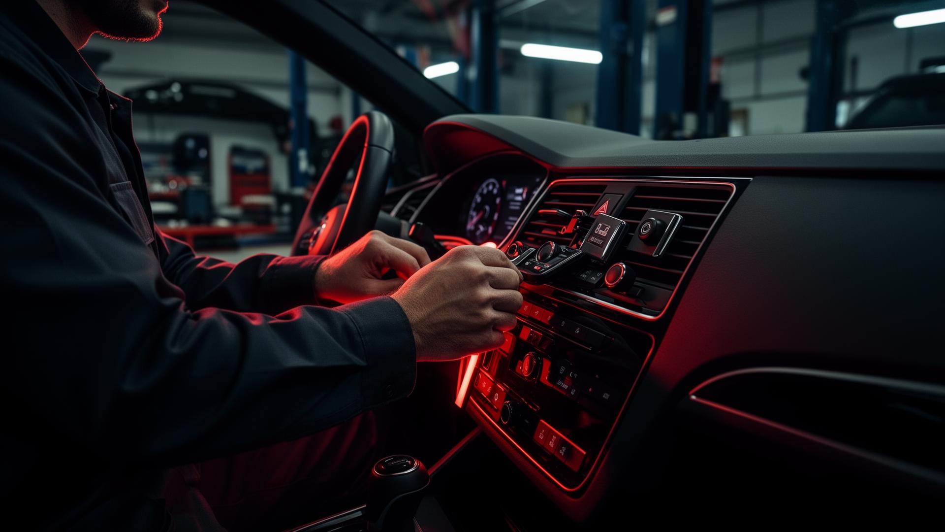 Instalação profissional de acessórios automotivos
